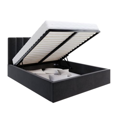 Lit Coffre Colorado 140x190 - Sommier Inclus Noir