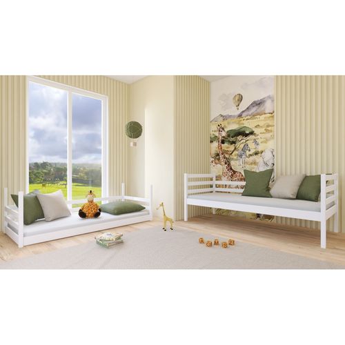 Lit Superposé Mona 90x200 - Bois Massif Blanc