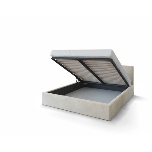 Lit Coffre Rino 140x200 Cm - Sommier Inclus Crème