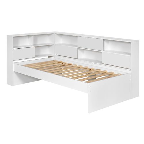 Pack Lit Cosy Avec Tiroir Et Matelas Play   Blanc 90x190 Cm