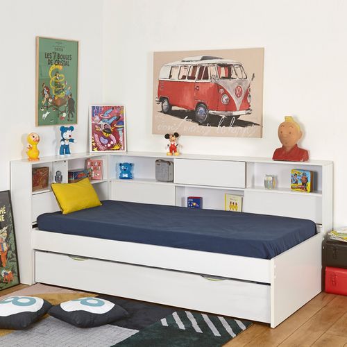 Pack Lit Cosy Avec Tiroir Et Matelas Play   Blanc 90x190 Cm