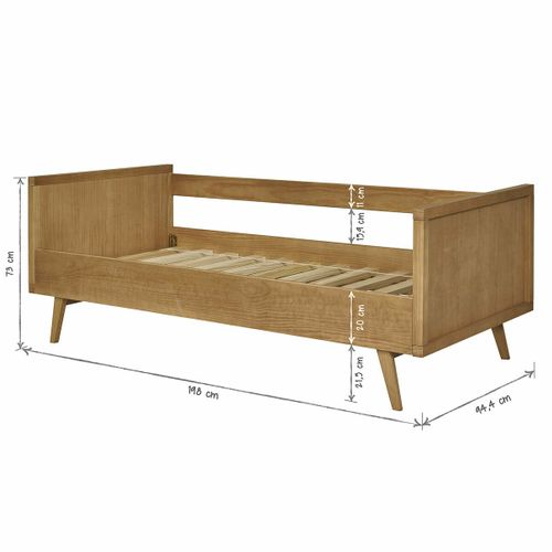 Pack Lit Banquette Avec Matelas Marley Bois 90x190 Cm