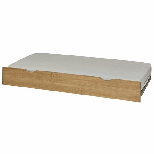 Sommier Gigogne Avec Façade 2 Mains Makuria   Noisette 90x200 Cm