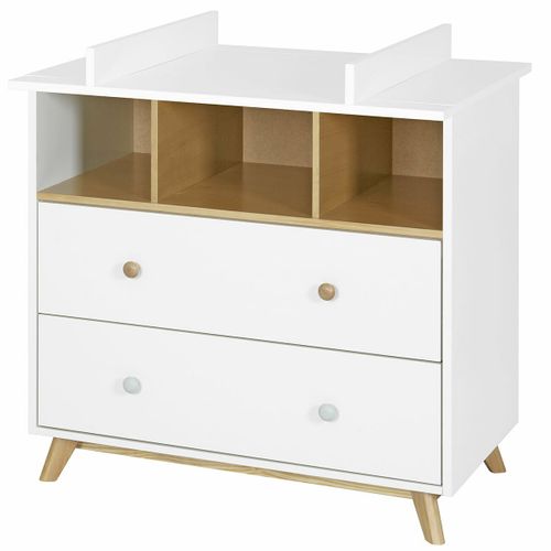 Commode à Langer Bébé Kombu   Blanc Et Bois