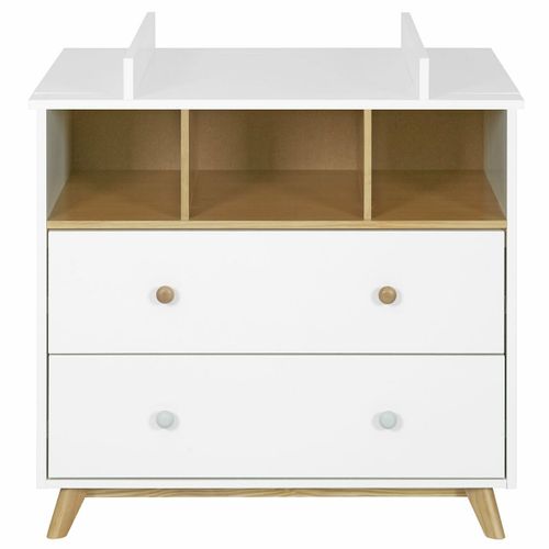 Commode à Langer Bébé Kombu   Blanc Et Bois