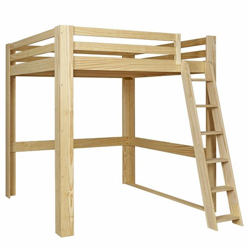 Lit Mezzanine 2 Places 200x200 Cm Suri  Bois