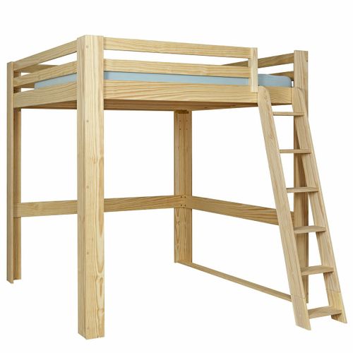 Lit Mezzanine 2 Places 200x200 Cm Suri  Bois