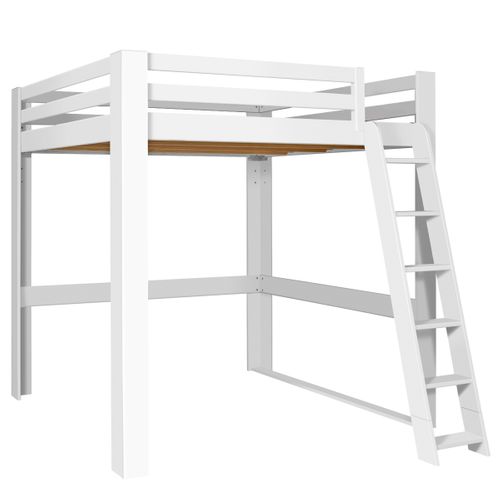 Lit Mezzanine 2 Places 200x200 Cm Suri  Blanc