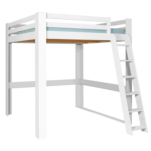 Lit Mezzanine 2 Places 200x200 Cm Suri  Blanc