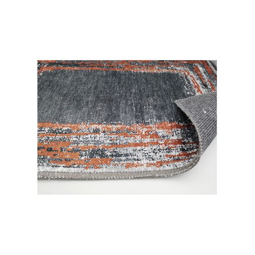 Tapis De Salon Ring Gris Rouge - 160x230cm