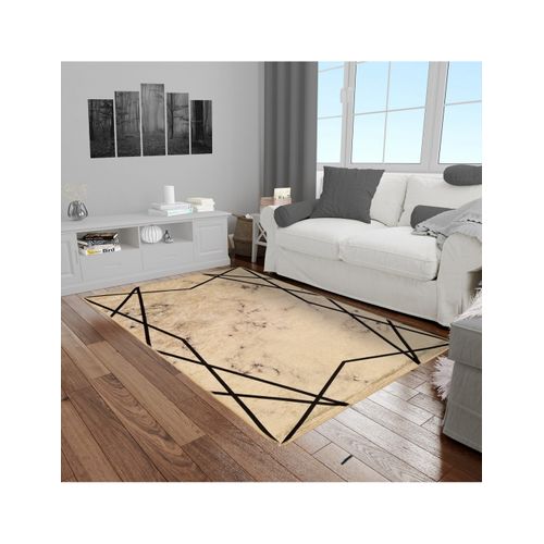 Tapis De Salon Croisé - Noir - 120x180cm