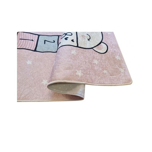 Tapis Enfant Marelle Etoile Rose - 80x150cm