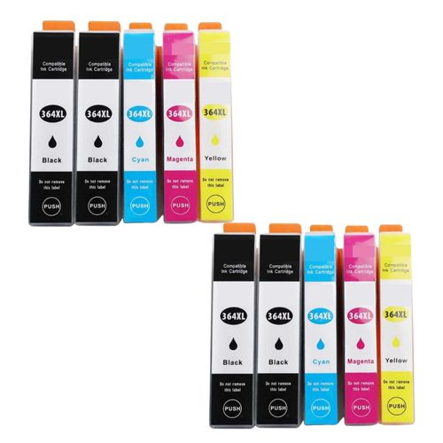 Pack De 10 Cartouches 364 XL Compatibles Pour Imprimante Hp 364 Xl