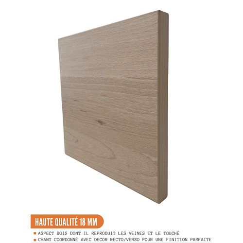 Meuble Haut De Cuisine  Eco Chene Naturel 1 Porte L 40 Cm