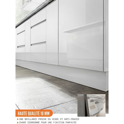 Meuble Sous-évier Bellissi Blanc Brillant 1 Porte L 60 Cm