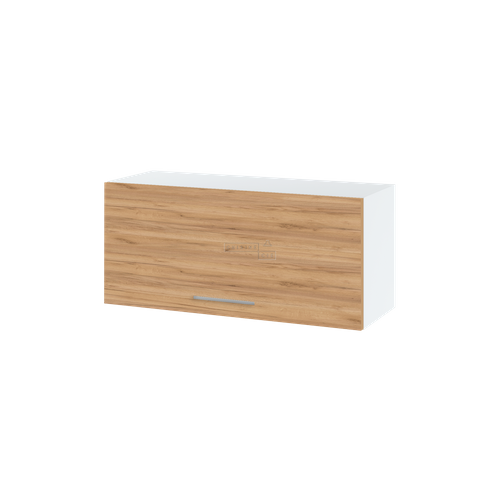 Meuble Haut Slim De Cuisine Bellissi Chene 1 Porte Relevable L 80 Cm