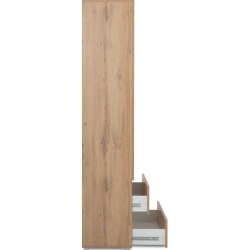 Vaisselier 2 Portes 2 Tiroirs Effet Chêne 80 Cm - Medea