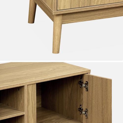 Meuble TV Décor Bois 2 Portes L 120 X L 39 H 48cm - Dune