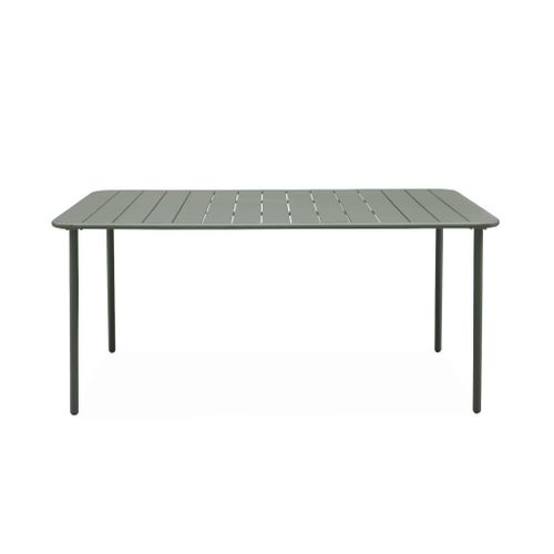 Table De Jardin Métal 6-8 Places. Kaki. Amelia. 160x90xh72.5cm