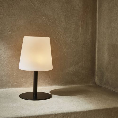 Lampe LED à Poser De 28cm Noire - Lampe De Table Décorative Lumineuse. Ø 16cm