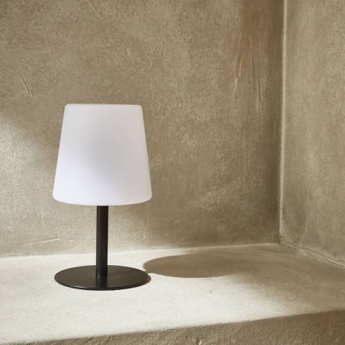 Lampe LED à Poser De 28cm Noire - Lampe De Table Décorative Lumineuse. Ø 16cm