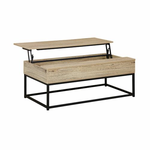 Table Basse. Loft. 1 Plateau Relevable. Deux Espaces De Rangement. L 100 Cm X L 55 Cm X H 40.5 Cm