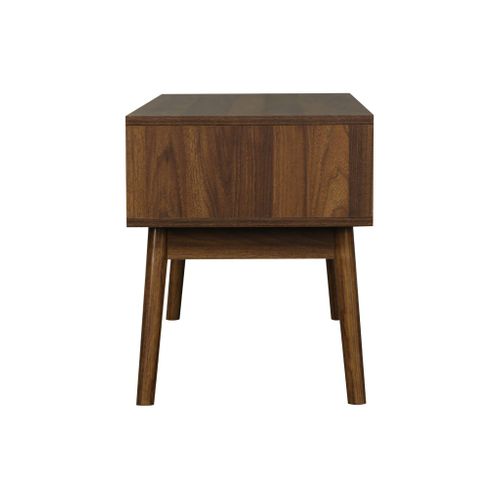 Meuble TV Décor Bois De Noyer. 2 Portes Coulissantes L 115 X L 40 X H 48cm - Linear