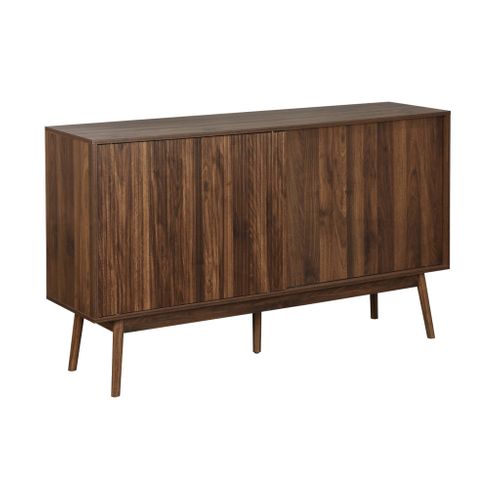 Buffet De Rangement Décor Bois Bois Foncé. Linear. Deux Portes L 150 X P 39.5 X H 90