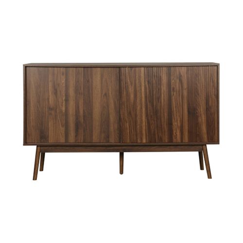 Buffet De Rangement Décor Bois Bois Foncé. Linear. Deux Portes L 150 X P 39.5 X H 90