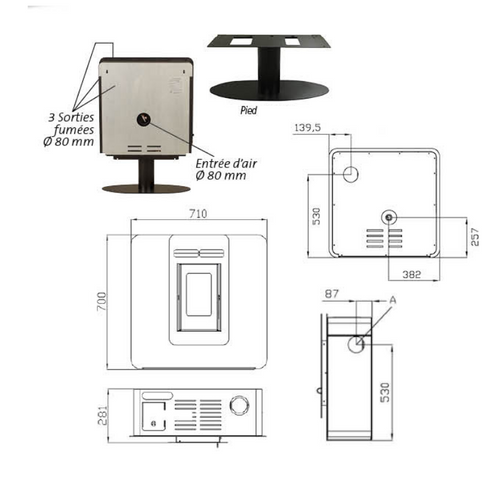 Poêle à Granules Corina 6 Etanche