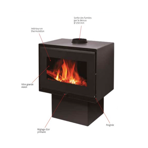 Poêle à Bois Daniela 10 - Bûches 50cm