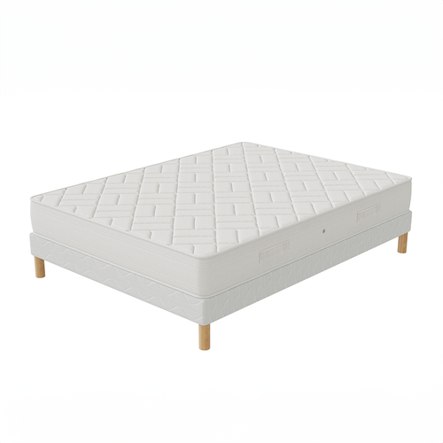 Ensemble Matelas Mousse Zen + Sommier 140x200 Hauteur 20cm