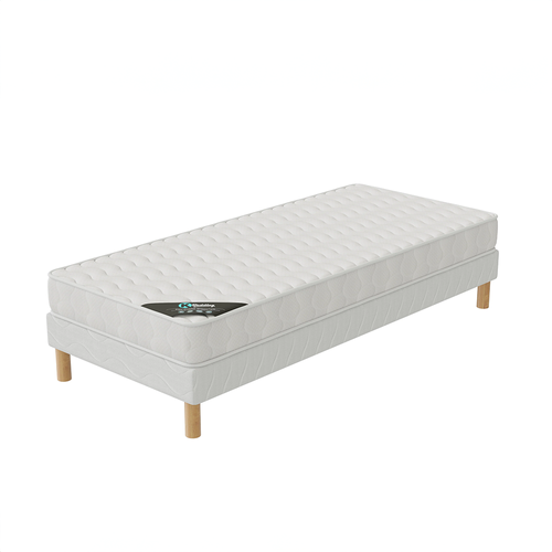 Ensemble Matelas Mousse Confort + Sommier 90x190 Epaisseur 15cm