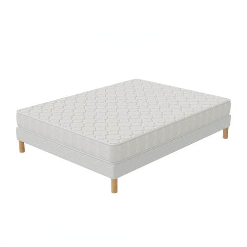 Ensemble Matelas Mousse Confort + Et Sommier 160x200 Hauteur 17cm
