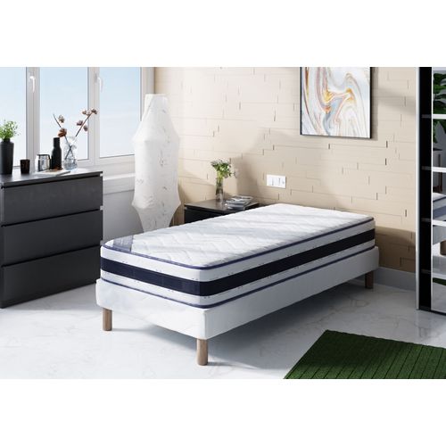 Matelas Mousse Memory Blue 90x200 Accueil Mémoire De Forme Hauteur 22cm