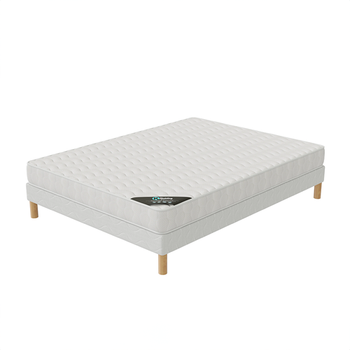 Ensemble Matelas Mousse Confort + Sommier 160x200 Epaisseur 15cm