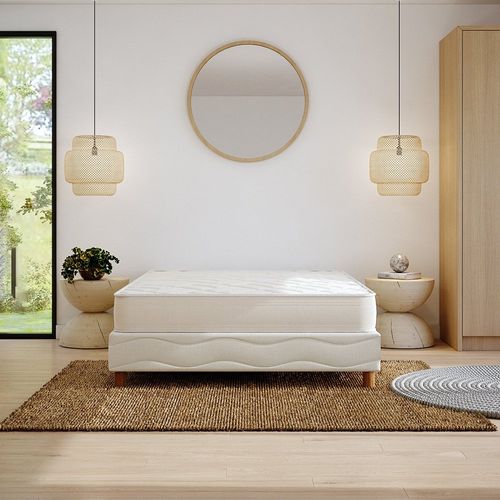 Ensemble Matelas Mousse Zen + Sommier 180x200 Hauteur 20cm