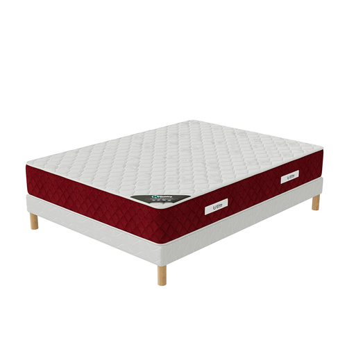 Ensemble Matelas Mousse Rosso + Sommier 140x190 Hauteur 25cm