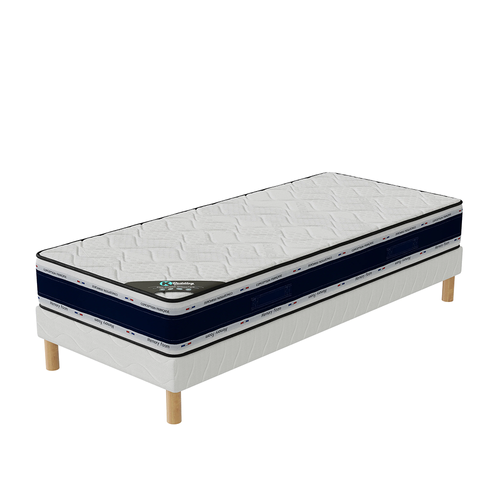 Ensemble Matelas Mousse Blue Memory + Sommier 90x200 Hauteur 22cm