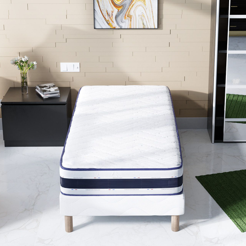 Ensemble Matelas Mousse Blue Memory + Sommier 120x200 Hauteur 22cm