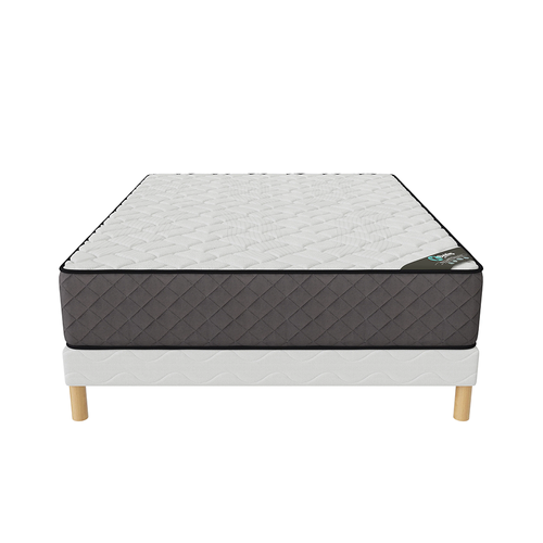 Ensemble Matelas Mousse Hôtel Confort + Sommier 180x200 Hauteur 30cm