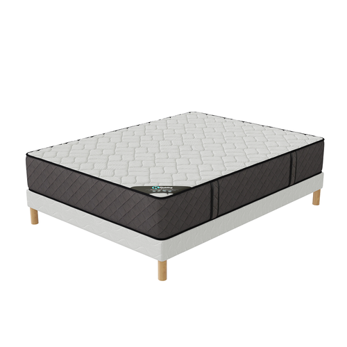 Ensemble Matelas Mousse Hôtel Confort + Sommier 140x190 Hauteur 30cm