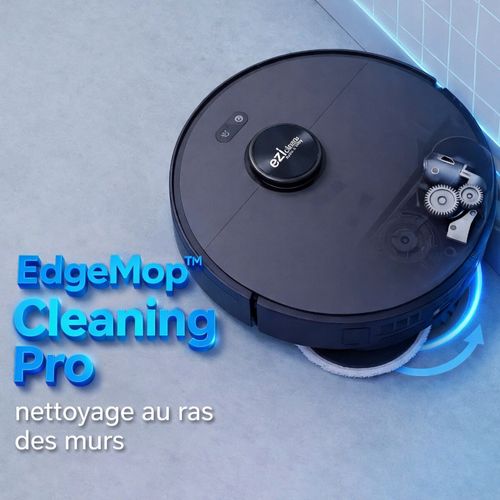 Robot Aspirateur Laveur Lidar Ia Connecté Avec Base De Vidage Eziclean® Pureflow Ultra