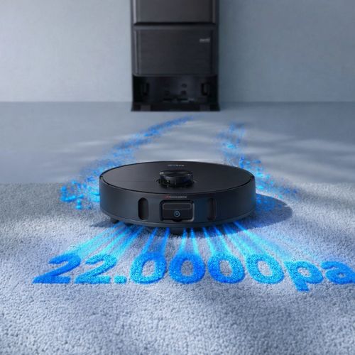 Robot Aspirateur Laveur Lidar Ia Connecté Avec Base De Vidage Eziclean® Pureflow Ultra