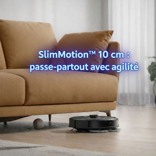 Robot Aspirateur Laveur Lidar Ia Connecté Avec Base De Vidage Eziclean® Pureflow Ultra