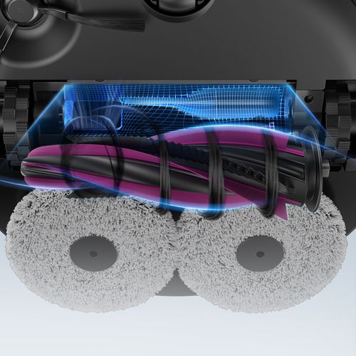 Robot Aspirateur Laveur Lidar Connecté Avec Base De Vidage Eziclean® Pureflow Max