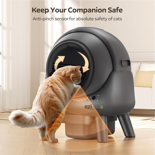 Litière Robot Auto nettoyante Connectée - Maison De Toilette Pour Chat Eziclean® Catbot K6i