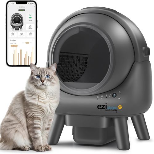 Litière Robot Auto nettoyante Connectée - Maison De Toilette Pour Chat Eziclean® Catbot K6i