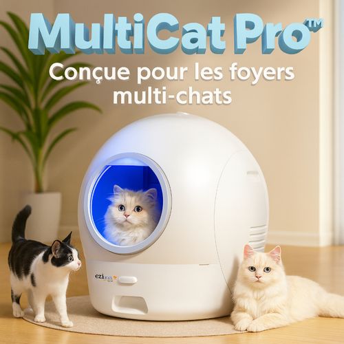 Litière Auto nettoyante Connectée Pour Chat Eziclean® Catbot K10i