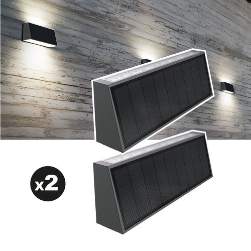 Lot De 2 Lampes Solaires Ezilight® Solar Wall S31